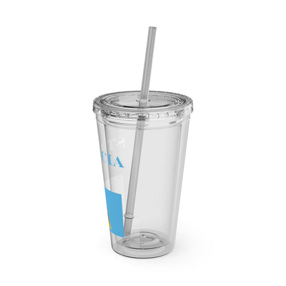 Sunsplash Tumbler with Straw, 16oz